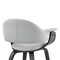 Armen Living Adalyn Gray Faux Leather and Black Wood Dining Room Accent Chair LCADCHBLGR - alternate 11